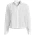 Women's Eyelet Cropped Button Front Shirt, Front
