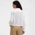 Women's Eyelet Cropped Button Front Shirt, Back