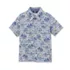 Boys Short Sleeve Linen Slub Button Down Shirt, alternative image