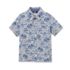 Boys Short Sleeve Linen Slub Button Down Shirt, alternative image