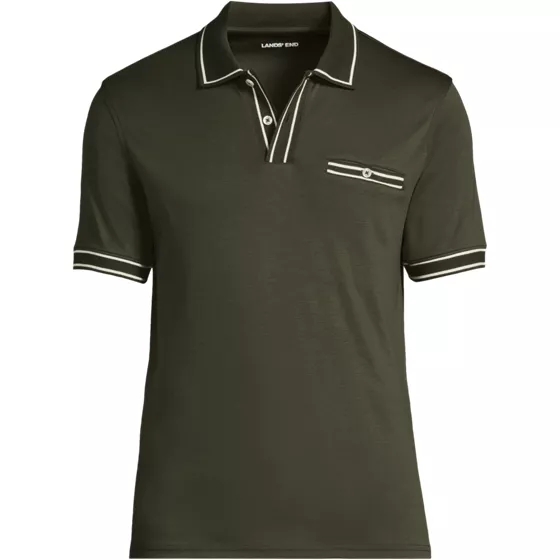 Men's Short Sleeve Tipped Welt Pocket Performance Supima Polo - primary