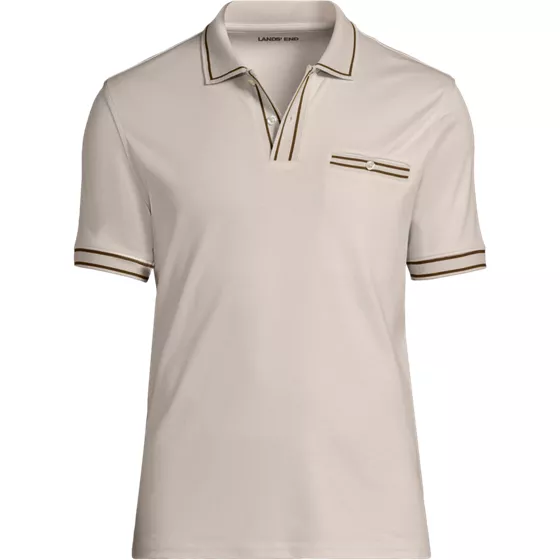 Men's Short Sleeve Tipped Welt Pocket Performance Supima Polo - primary