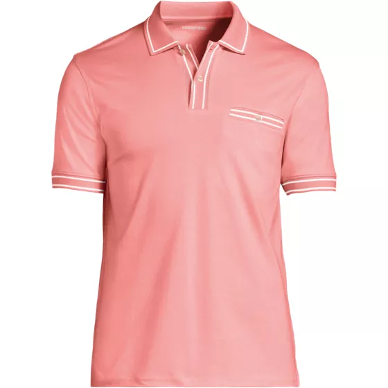 Men's Short Sleeve Tipped Welt Pocket Performance Supima Polo - primary