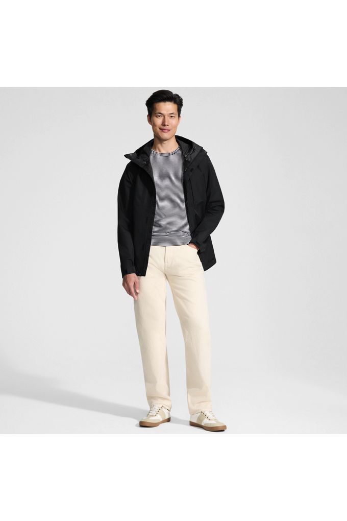 Lands' End Men's Waterproof Raincoat In Black