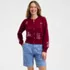 Women's Cotton Embellished Cardigan Sweater, Front