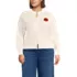 Women's Plus Size Cotton Embellished Cardigan Sweater, Front