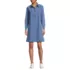 Women's Light Weight Denim Popover At the Knee Dress, Front