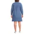Women's Plus Size Light Weight Denim Popover At the Knee Dress, Back