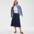 Women's Soft Denim A-line Midi Skirt, alternative image