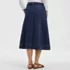 Women's Soft Denim A-line Midi Skirt, Back