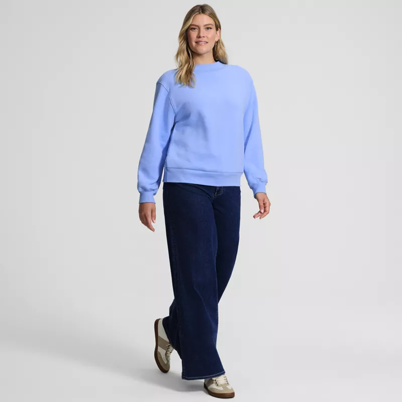 Women's Long Sleeve Serious Sweats Mock Neck Sweatshirt, alternative image