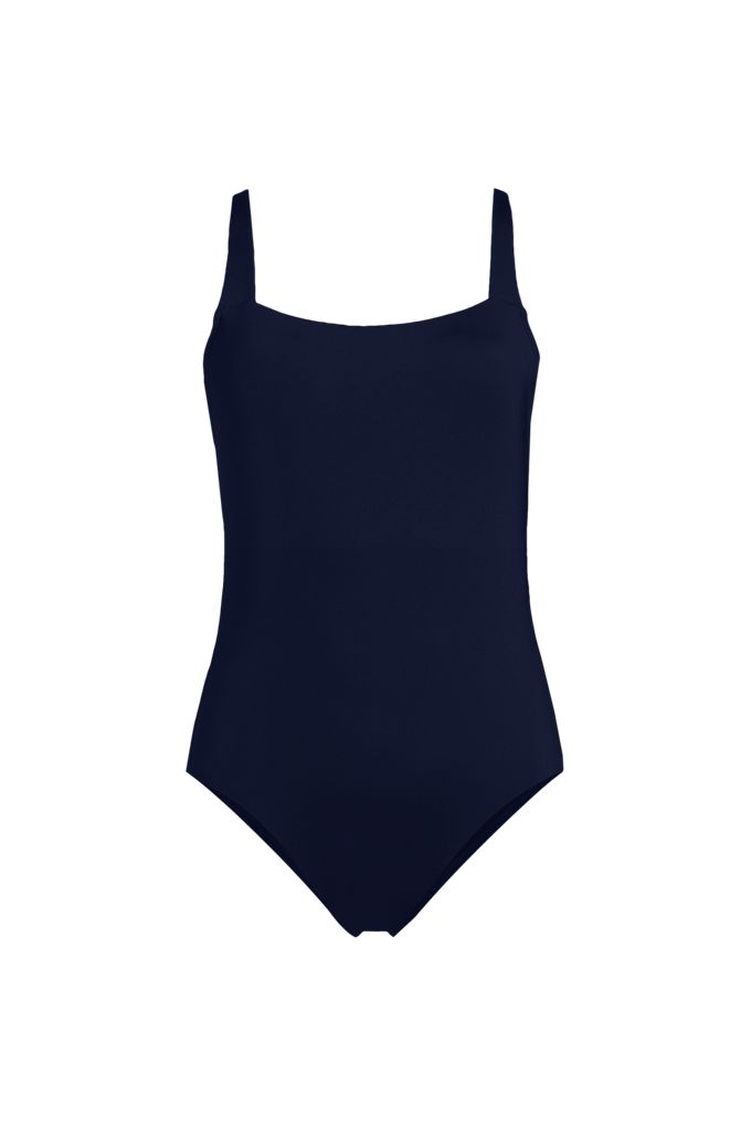 Women's LE x T and T The Tiffany Square Neck One Piece - Lands' End - Blue - S