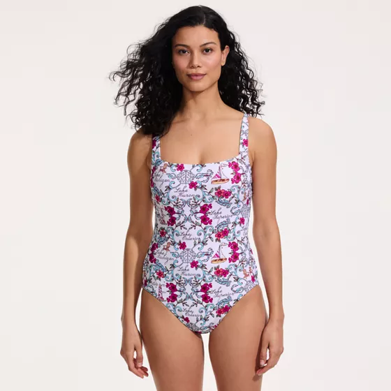Women's Mastectomy LE x T and T The Tiffany Square Neck One Piece - primary