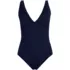 Women's Long Torso LE x T and T The Tegan Ruffle V-neck Plunge One Piece, Front