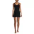 Women's Slender Lite Sweetheart Shirred Swim Dress, Front
