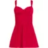 Women's Slender Lite Sweetheart Shirred Swim Dress, Front
