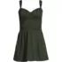 Women's Slender Lite Sweetheart Shirred Swim Dress, Front