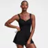 Women's Slender Lite Sweetheart Shirred Swim Dress, alternative image