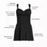 Women's Slender Lite Sweetheart Shirred Swim Dress, alternative image