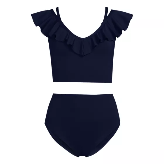 Women's Long Torso LE x T and T The Tegan Ruffle Midkini Set - primary