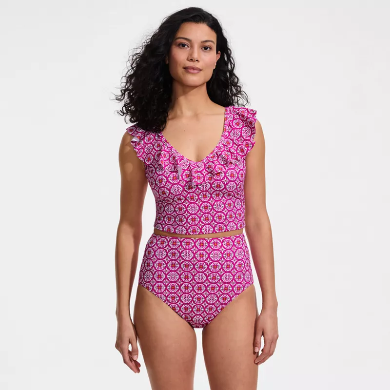 Women's Mastectomy LE x T and T The Tegan Ruffle Midkini Set, alternative image