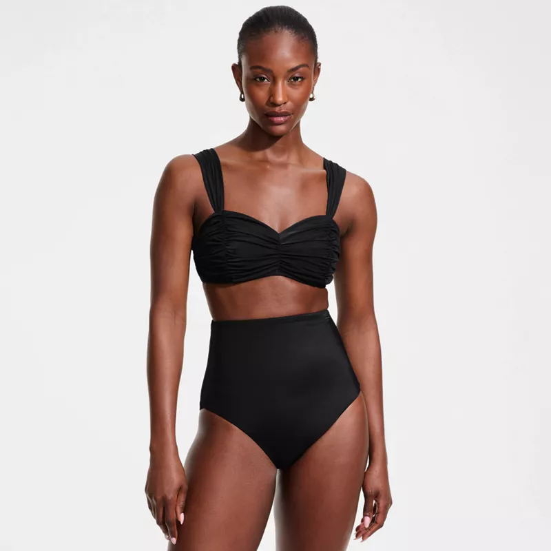 Women's Slender Lite Sweetheart Shirred Bikini Top, Front