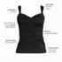 Women's Slender Lite Sweetheart Shirred Tankini , alternative image