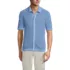 Men's Short Sleeve Lightweight Button Through Polo, Front
