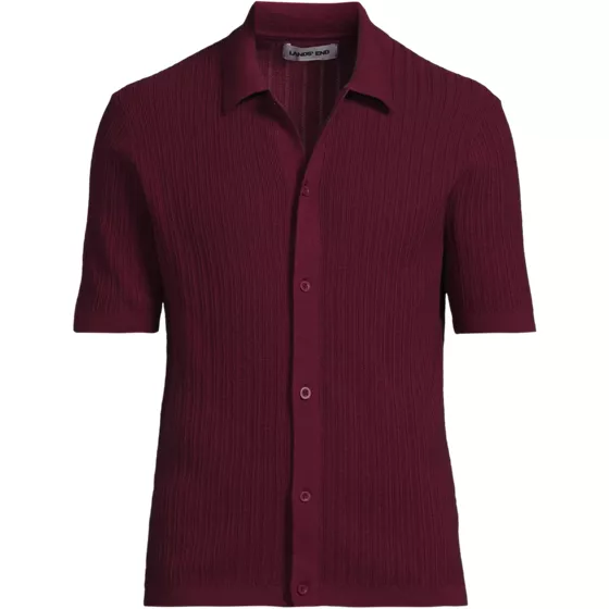 Men's Short Sleeve Lightweight Button Through Polo - primary