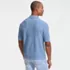 Men's Short Sleeve Lightweight Button Through Polo, Back