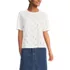 Women's Short Sleeve Eyelet Crewneck T-Shirt, Front