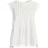 Women's Cap Sleeve Eyelet Pintuck Swing Top, Front