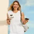Women's Cap Sleeve Eyelet Pintuck Swing Top, alternative image