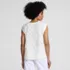 Women's Cap Sleeve Eyelet Pintuck Swing Top, Back