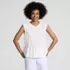 Women's Cap Sleeve Eyelet Pintuck Swing Top, Front