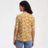 Women's Elbow Sleeve Lightweight Jersey Pintuck Square Neck Top, Back