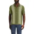 Men's Short Sleeve Striped Button Through Sweater Polo, Front