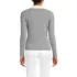 Women's Cotton Ribbed Long Sleeve Polo Sweater, Back