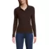 Women's Cotton Ribbed Long Sleeve Polo Sweater, Front