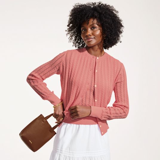 ミ*ん様 Lands' End ピンク セーター Women's Pink Cardigan Sweaters | Lands' End