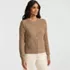 Women's Cotton Pointelle Modern Cardigan Sweater, Front