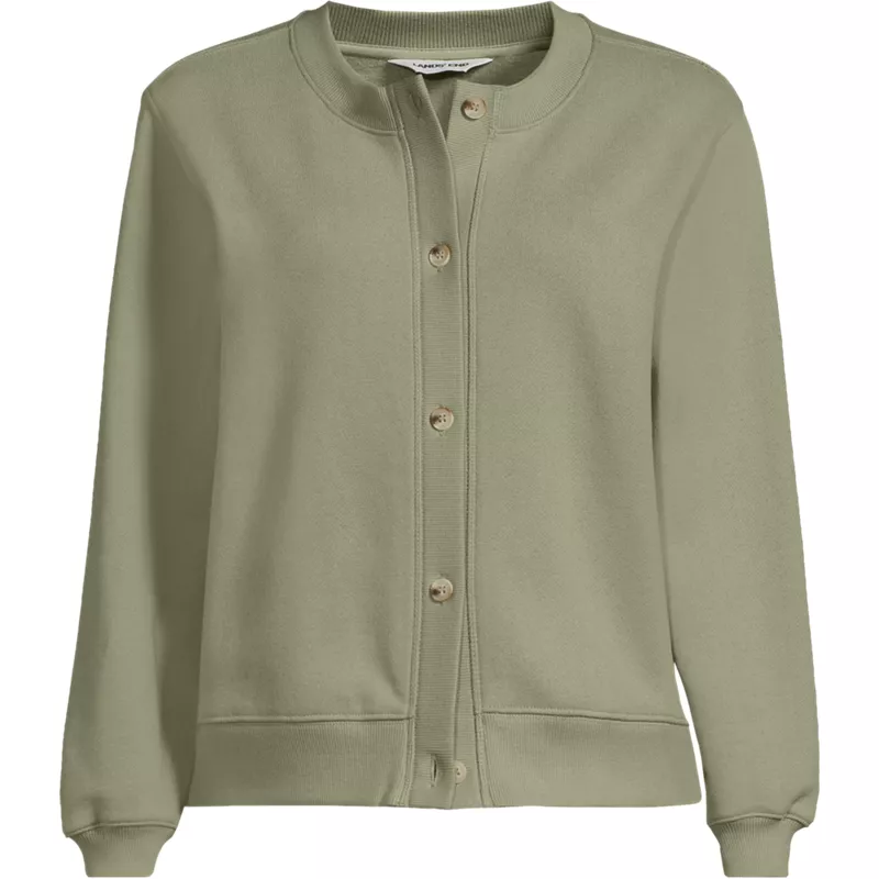Women's Long Sleeve Serious Sweats Cardigan Sweatshirt, Front