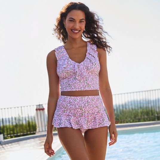 cute modest swim dresses Women's Swimwear Color:SILV/GLD Spring Brunch Outfit Ideas rosali Womens swimwear Super stretchy with stretch