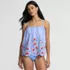 Women's Scalloped Flutter Tankini Top, Front