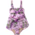 Women's Tugless Pleated Ruffle Swim Dress, alternative image
