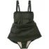 Women's Tugless Pleated Ruffle Swim Dress, alternative image