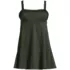 Women's Tugless Pleated Ruffle Swim Dress, Front