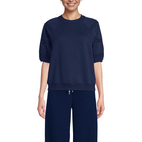 Women's Serious Sweats Puff Lace Sleeve Sweatshirt - image 2
