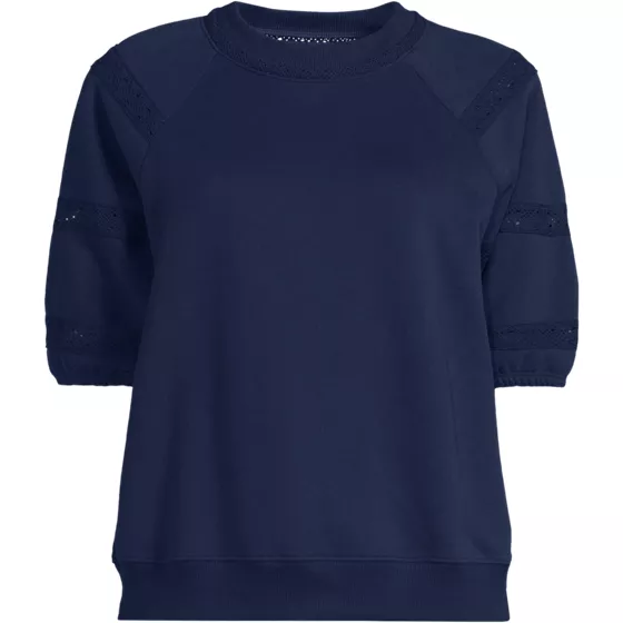 Women's Serious Sweats Puff Lace Sleeve Sweatshirt - primary
