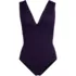 Women's Wide Strap Plunge Shirred One Piece, Front